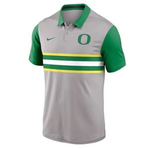 NWT Oregon Ducks Nike Men's Gray and Green Vapor Dri FIT Polo